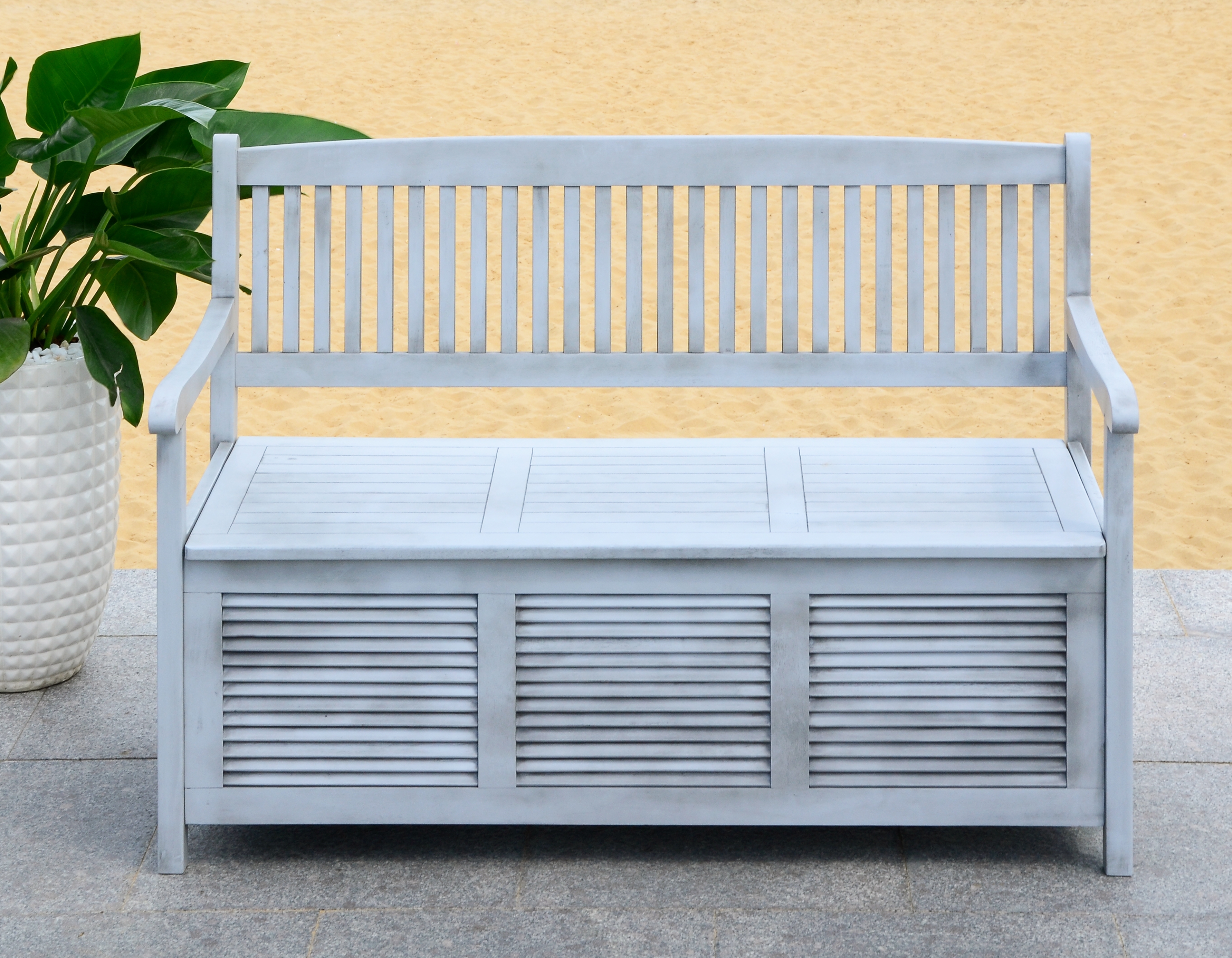 Brisbane Storage Bench - Grey - Safavieh - Image 7