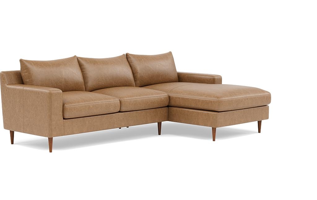 Sloan Leather Right Chaise Sectional - Image 1