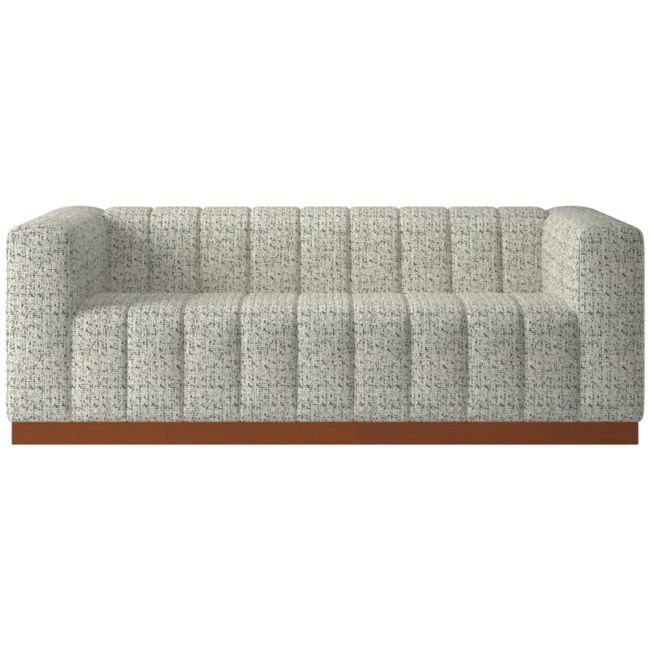Forte 81" Hartman Tuxedo Sofa with Walnut Base - Image 0