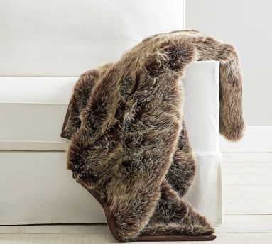 Faux Fur Luxe Mink Throw, 50 x 60", Luxe Mink - Image 2