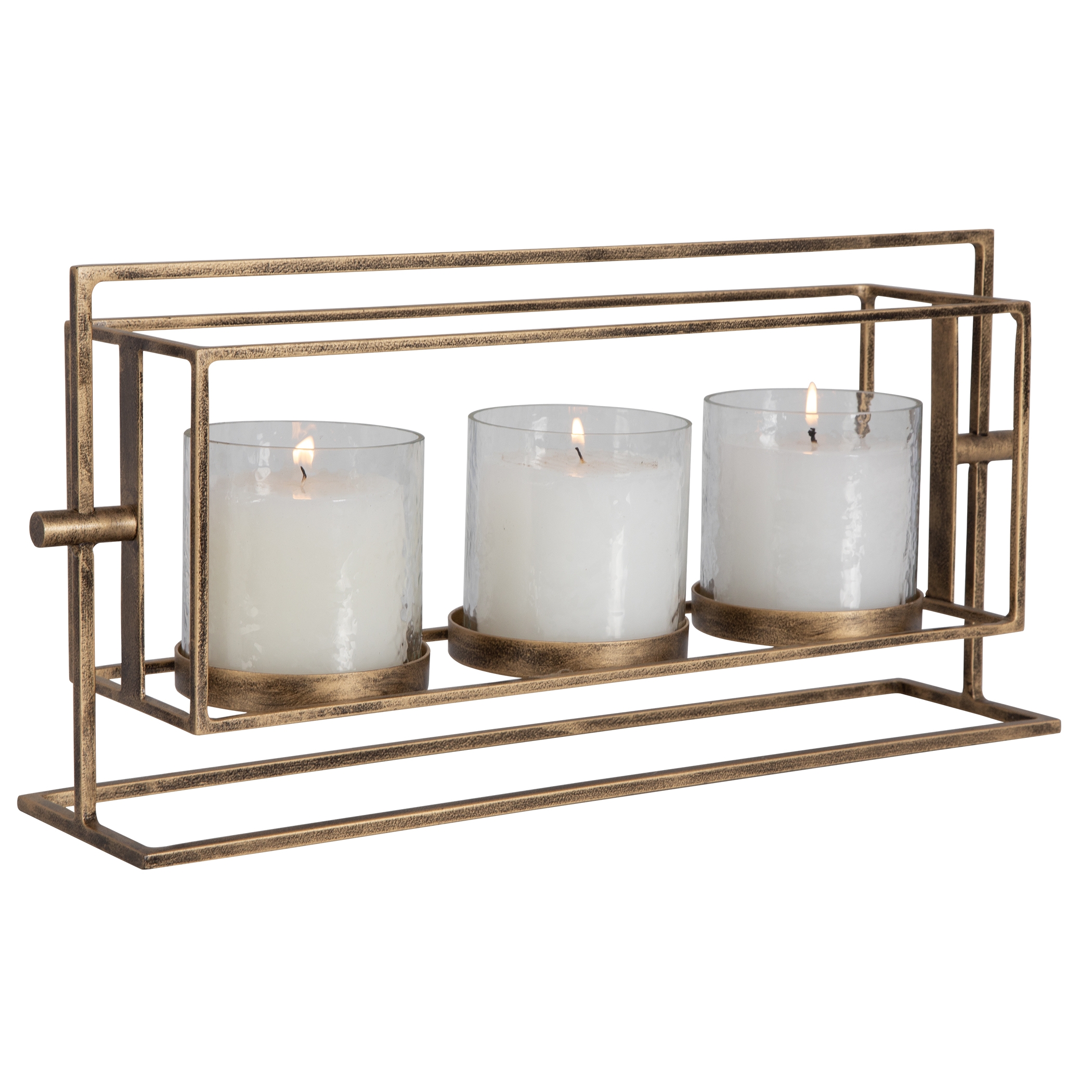 Wenman Gold Triple Candleholder - Image 3