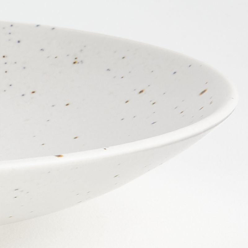 Craft Speckled White Stoneware Coupe Salad Plates, Set of 8 - Image 3