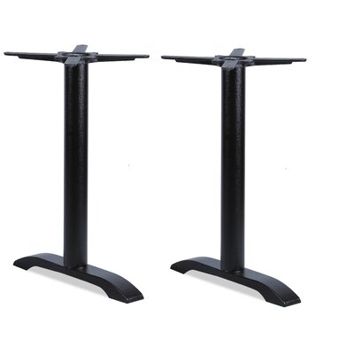 Dennis Cast Iron Single Pole 21.65"X 5" Black T-Base With 3'' Dia  Dining Height Column (One Pair) - Image 0
