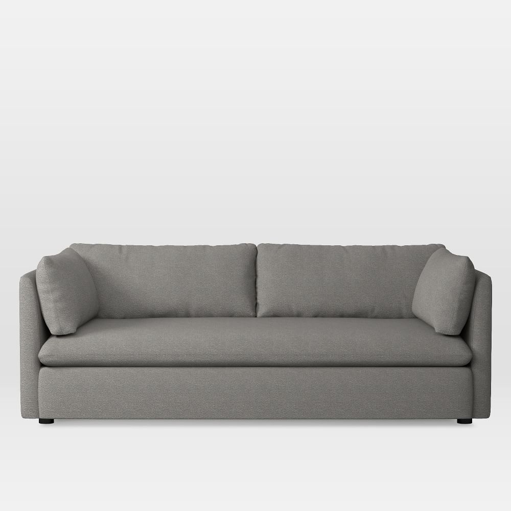 Shelter 84" Sofa, Chenille Tweed, Silver - Image 0