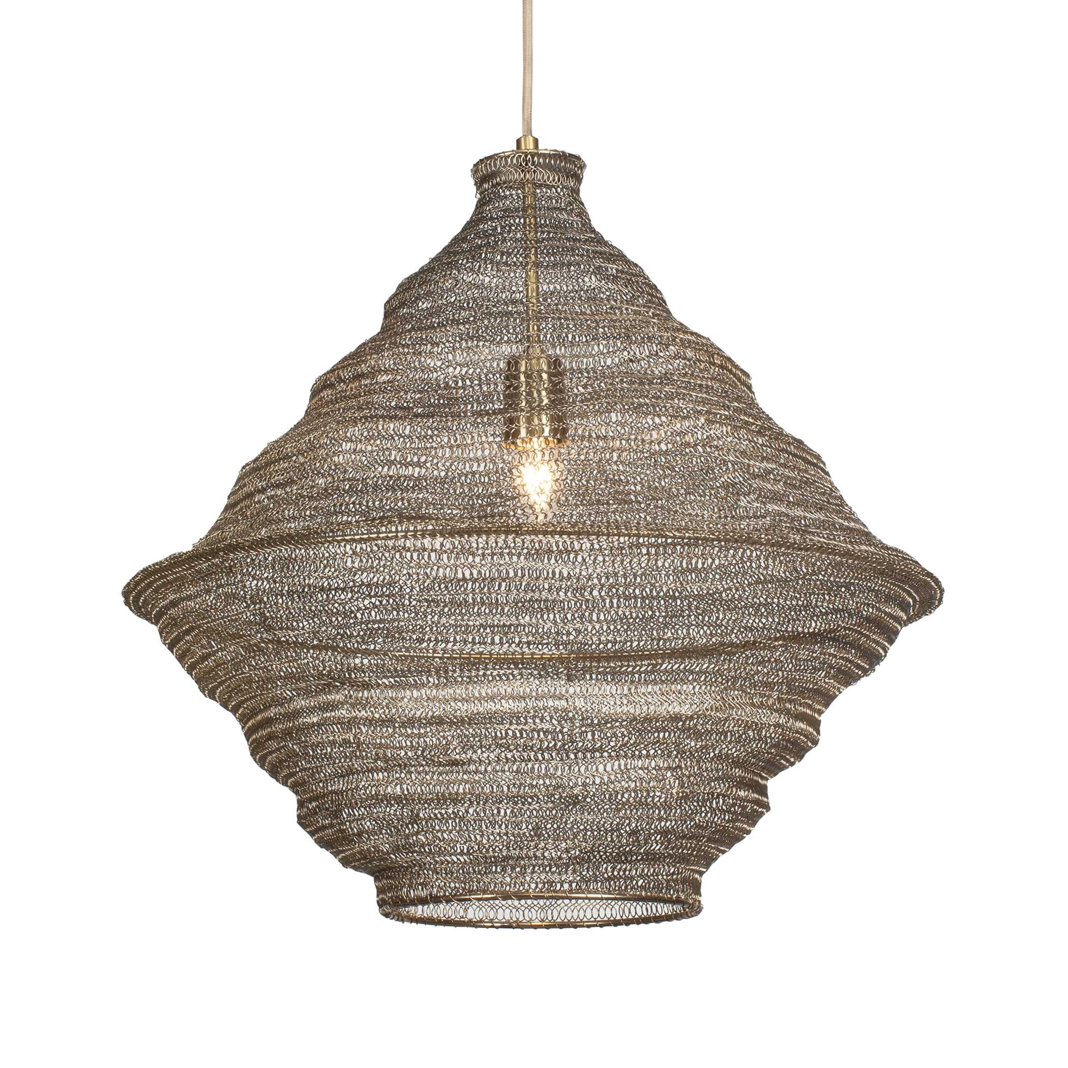 Sigh Woven Brass 1 Light Pendant - Image 0