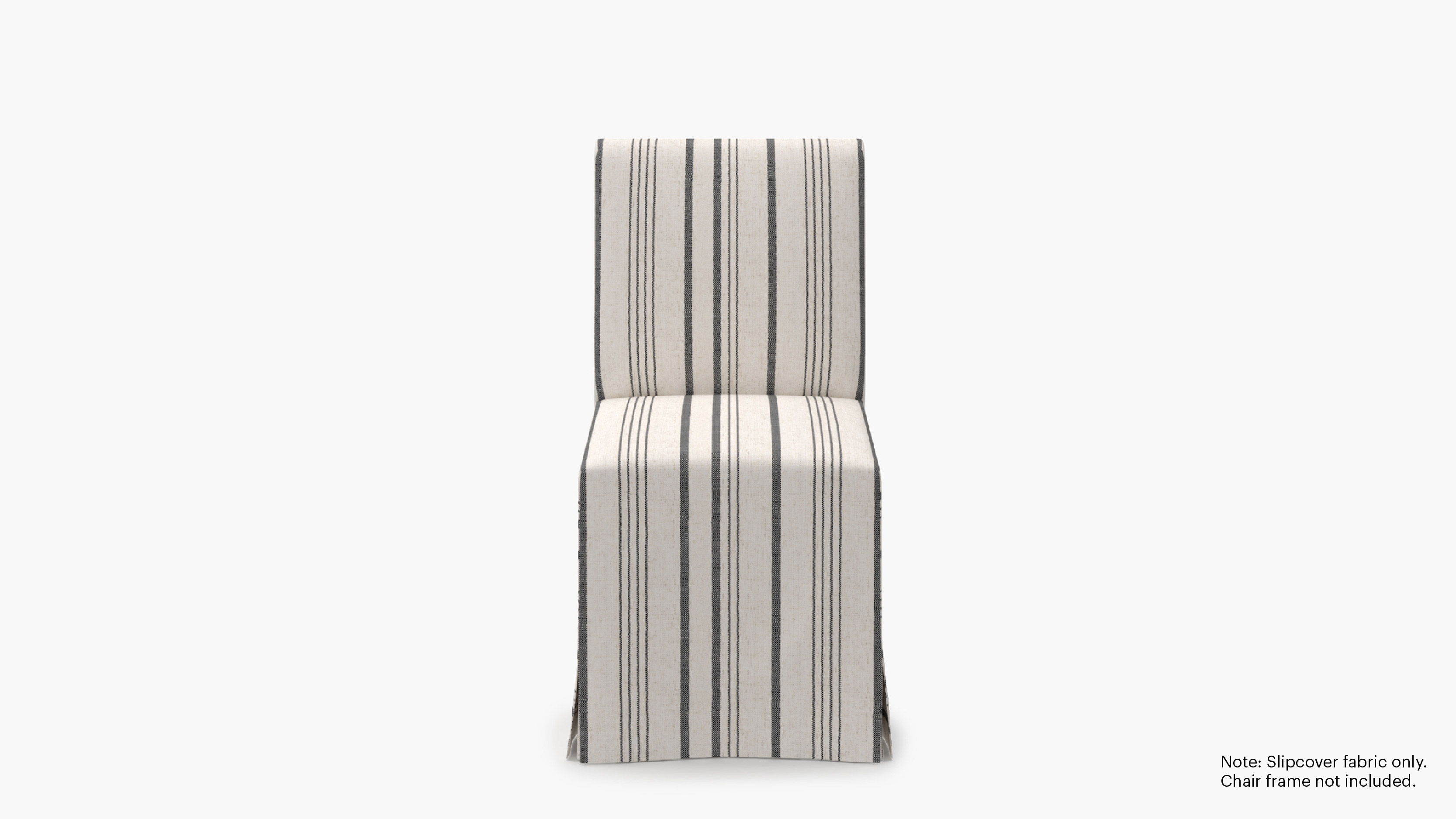Slipcovered Signature Dining Chair - Cover Only, Black Market Stripe - Image 0