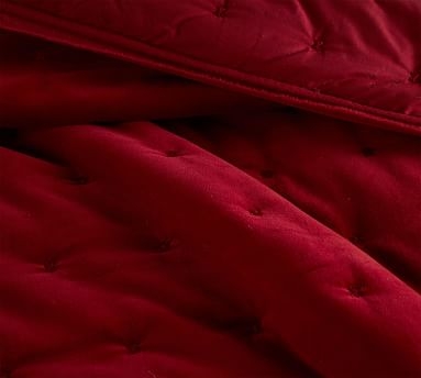 Velvet Tufted Quilt, Full/Queen, Dark Smoke - Image 1