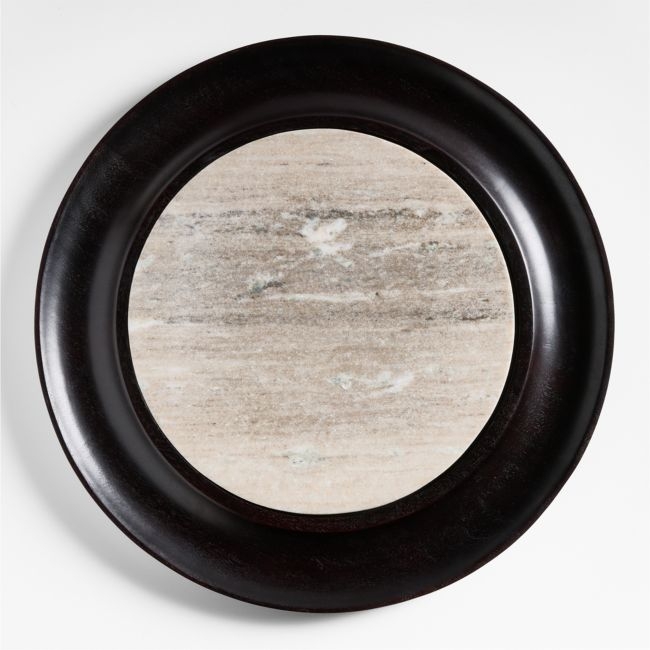 Wood and Tuscan Marble Cracker Serving Board Set - Image 0