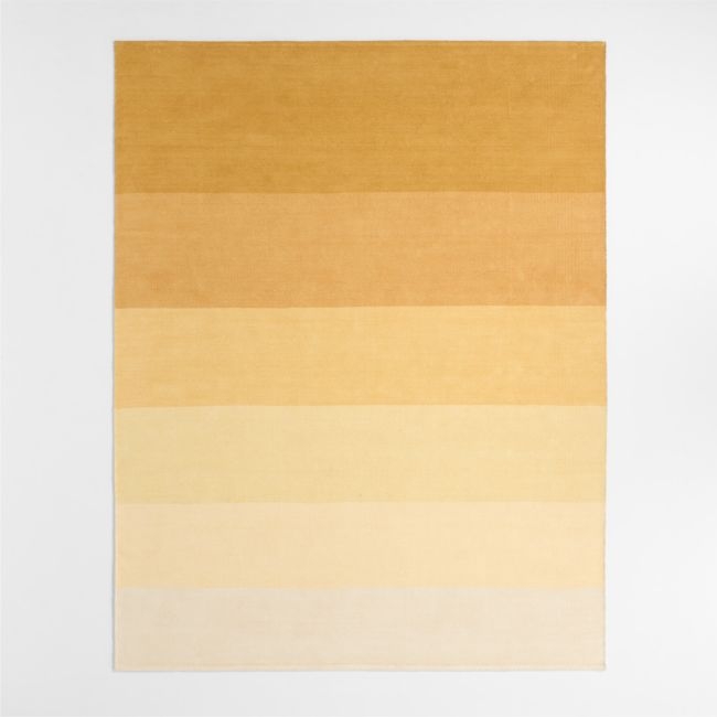 Soft Gradient Yellow Chenille Kids Area Rug 6'x9' - Image 0