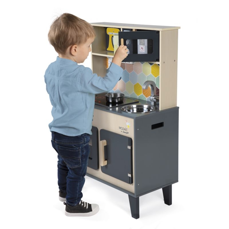 Janod Mozaic Big Cooker Kids Wooden Play Kitchen - Image 1