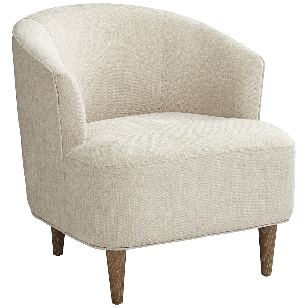 Herringbone Beige Fabric Accent Chair - Style # 79D20 - Image 0