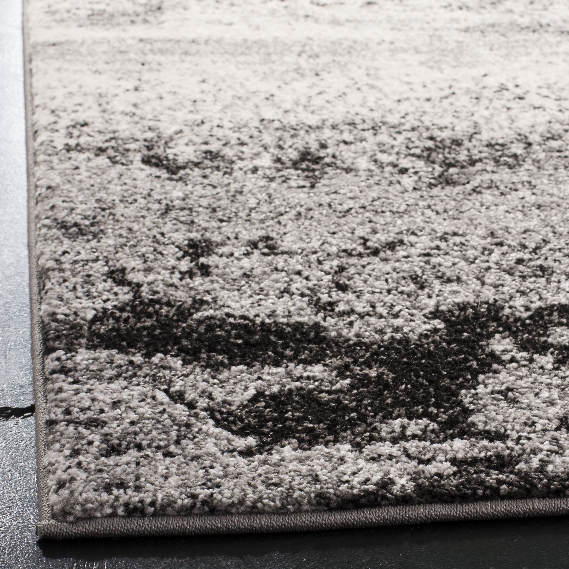 Arlo Home Woven Area Rug, SPR122H, Charcoal/Light Grey,  6' 7" X 6' 7" Square - Image 1