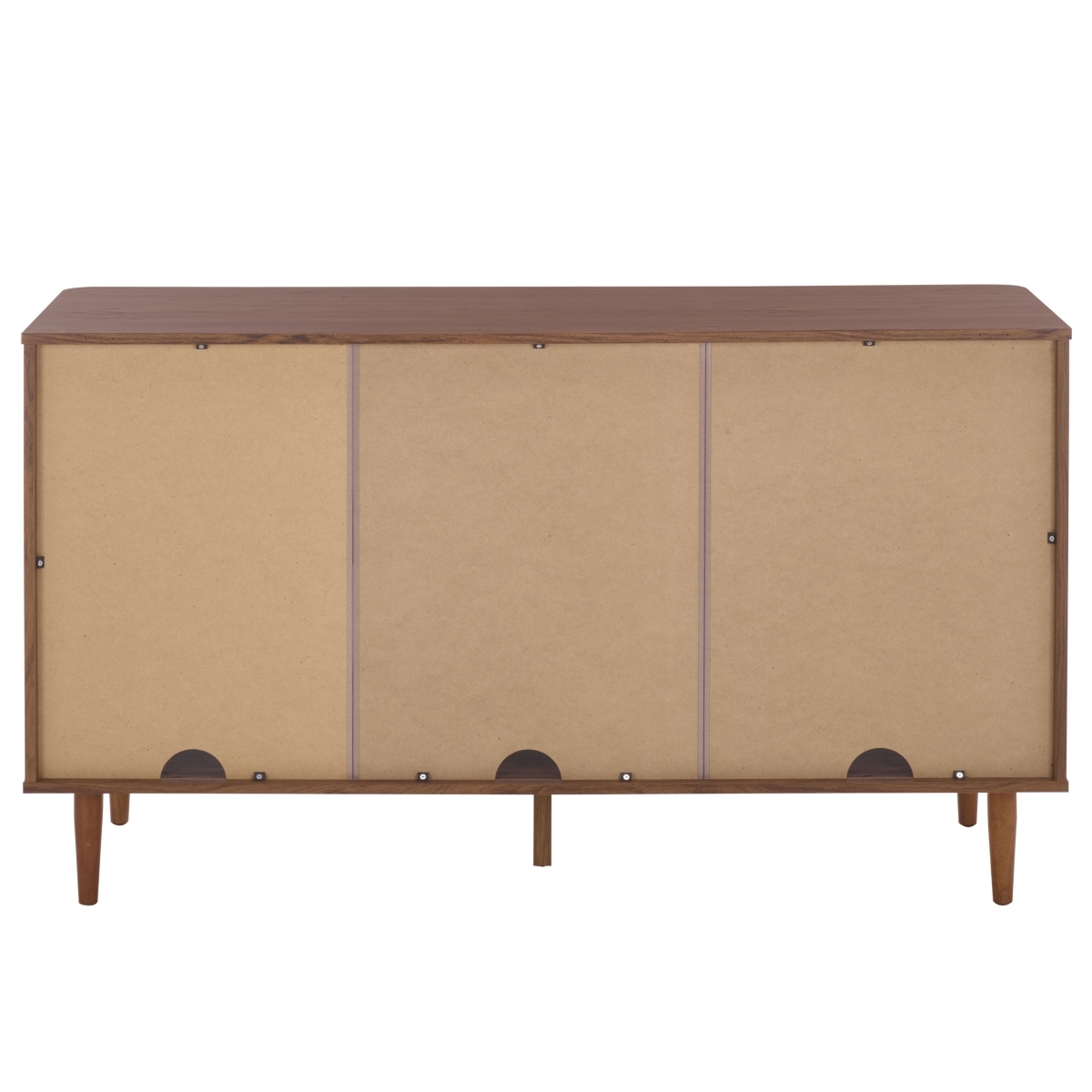 Brey 3 Drawer Sideboard/Media Stand - Walnut / Brass - Image 7