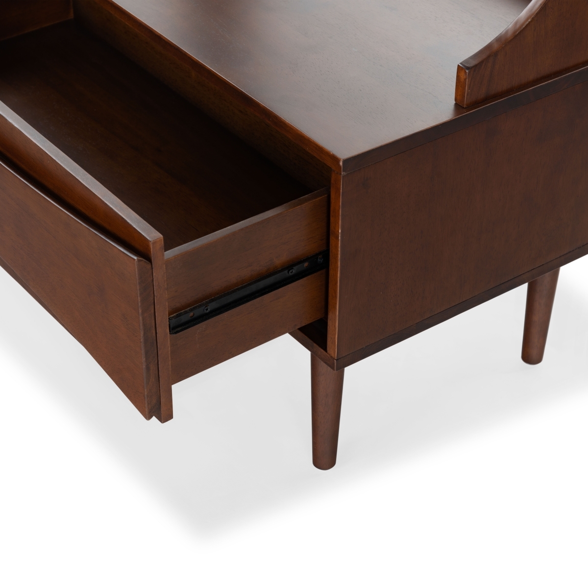 Pitta Wood 1 Drawer Hall Tree - Walnut/Gold - Image 5