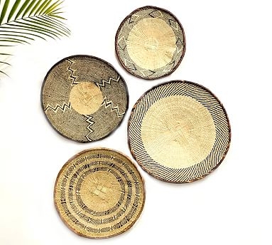 Woven Tonga Basket Wall Art, Set of 4 - Image 0