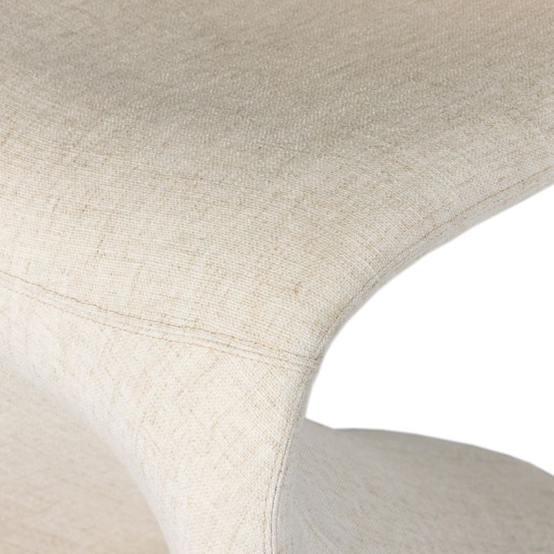 Curva Cream Upholstered Dining Chair - Image 6