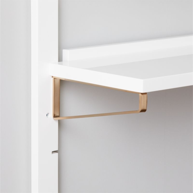 White High-Gloss Single Modular Wall Shelf 39.5" - Image 4