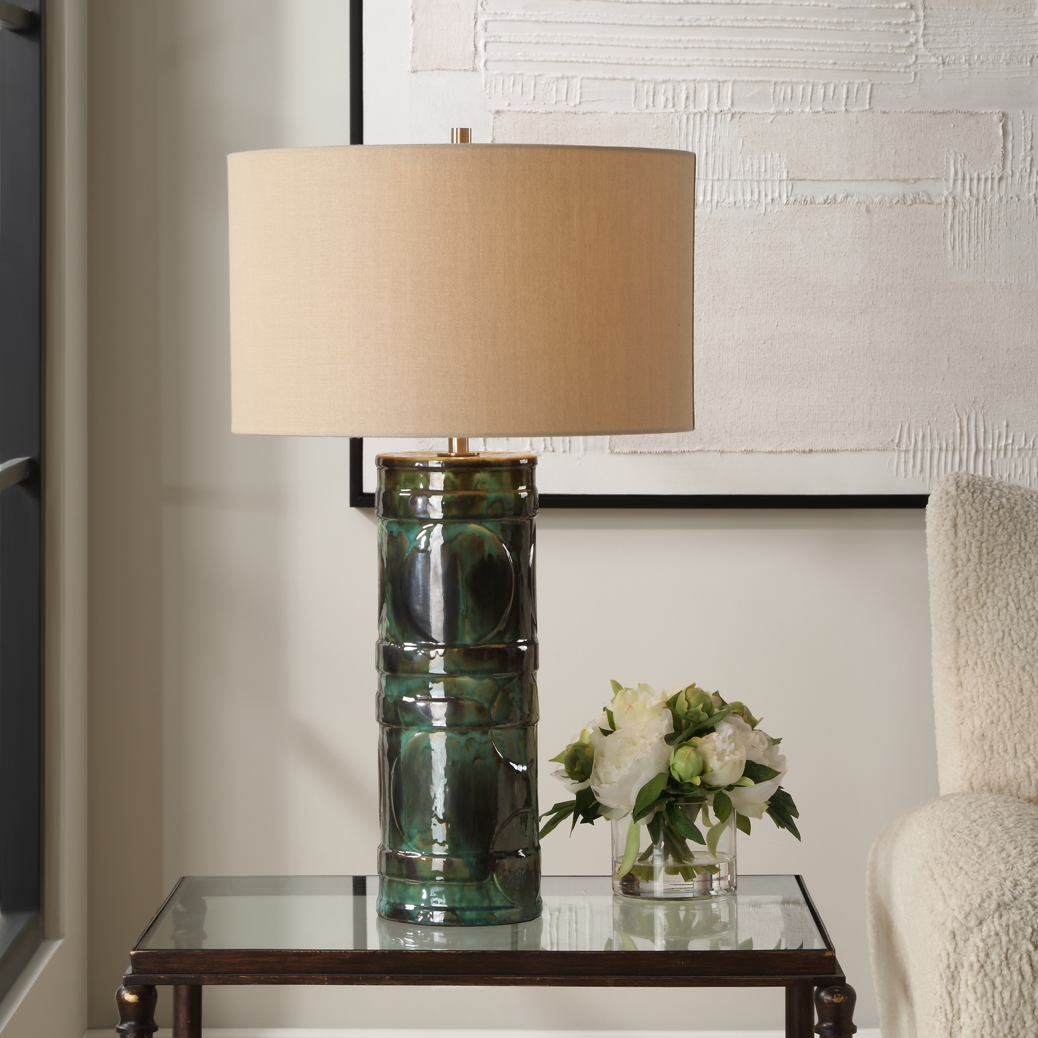 Loch Green Glaze Table Lamp - Image 1