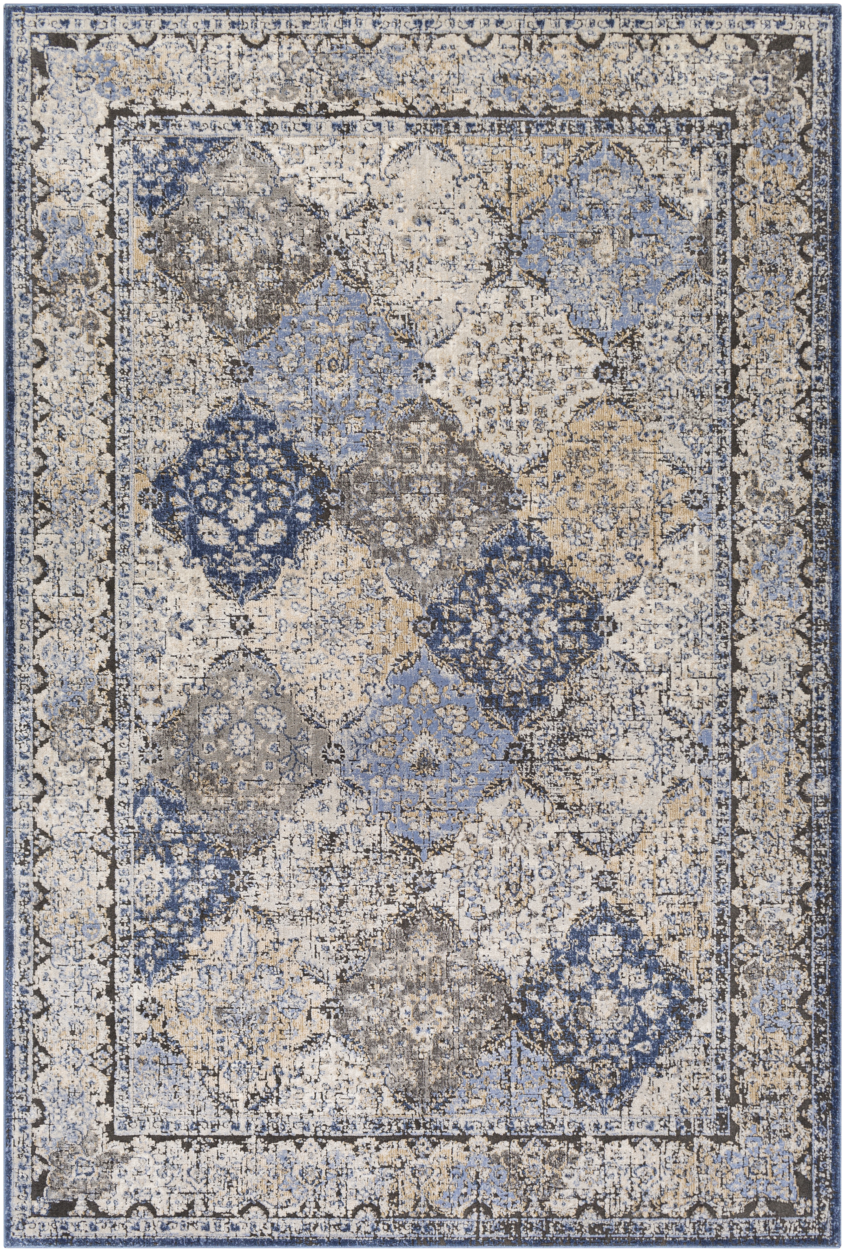 Porto White Indoor 2' x 2'11" Machine Woven Rug - Image 0