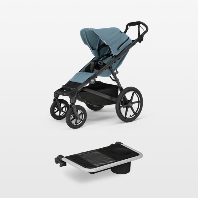 Thule Urban Glide Blue 4-Wheel All Terrain Stroller with Organizer Bundle - Image 0