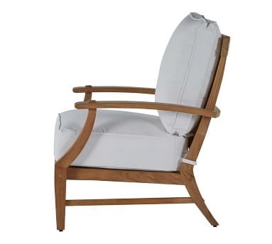 Astola Lounge Chair Cushions, Sunbrella(R) - Outdoor Linen; Dove - Image 2