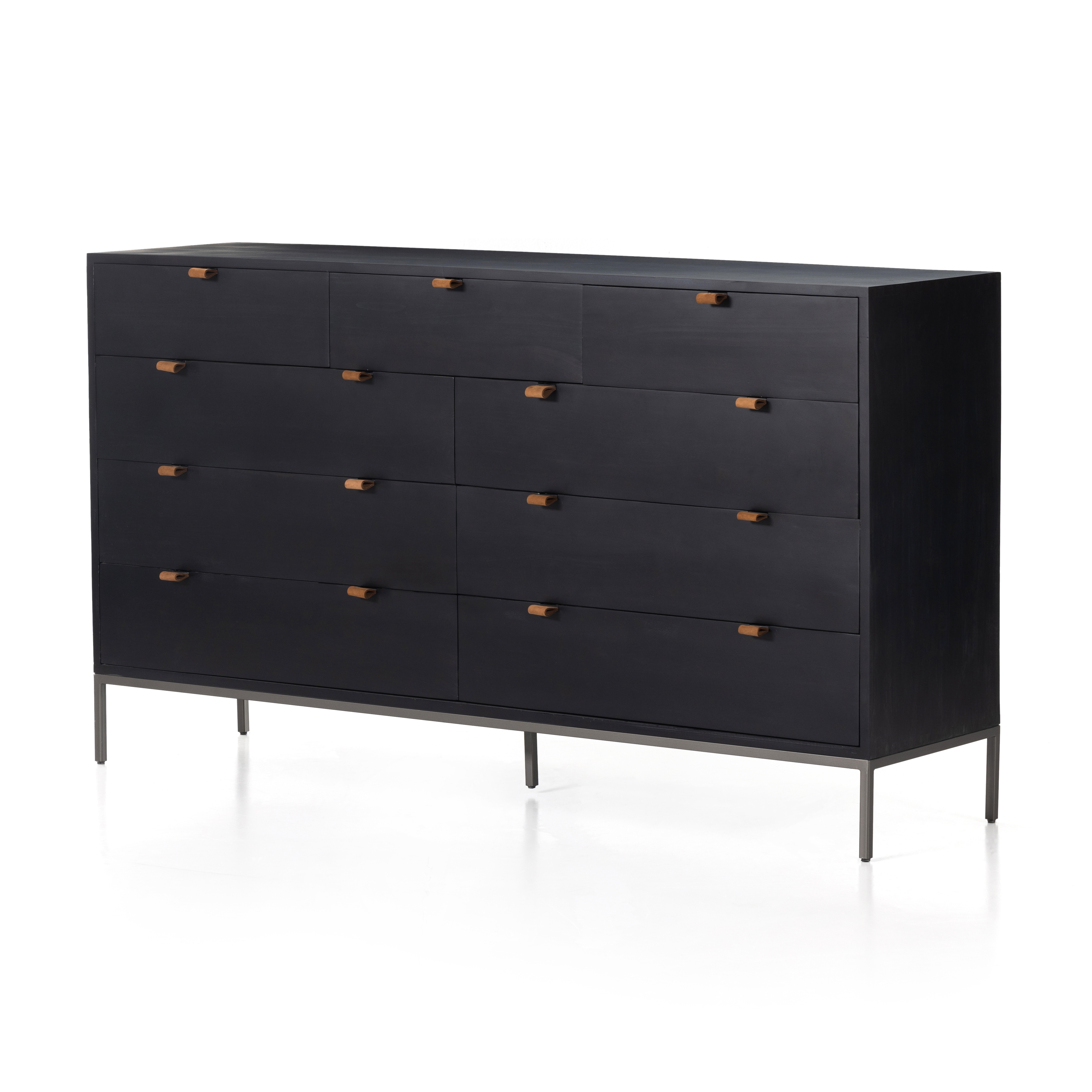 Trey 9 Drawer Dresser - Black Wash Poplar - Image 0