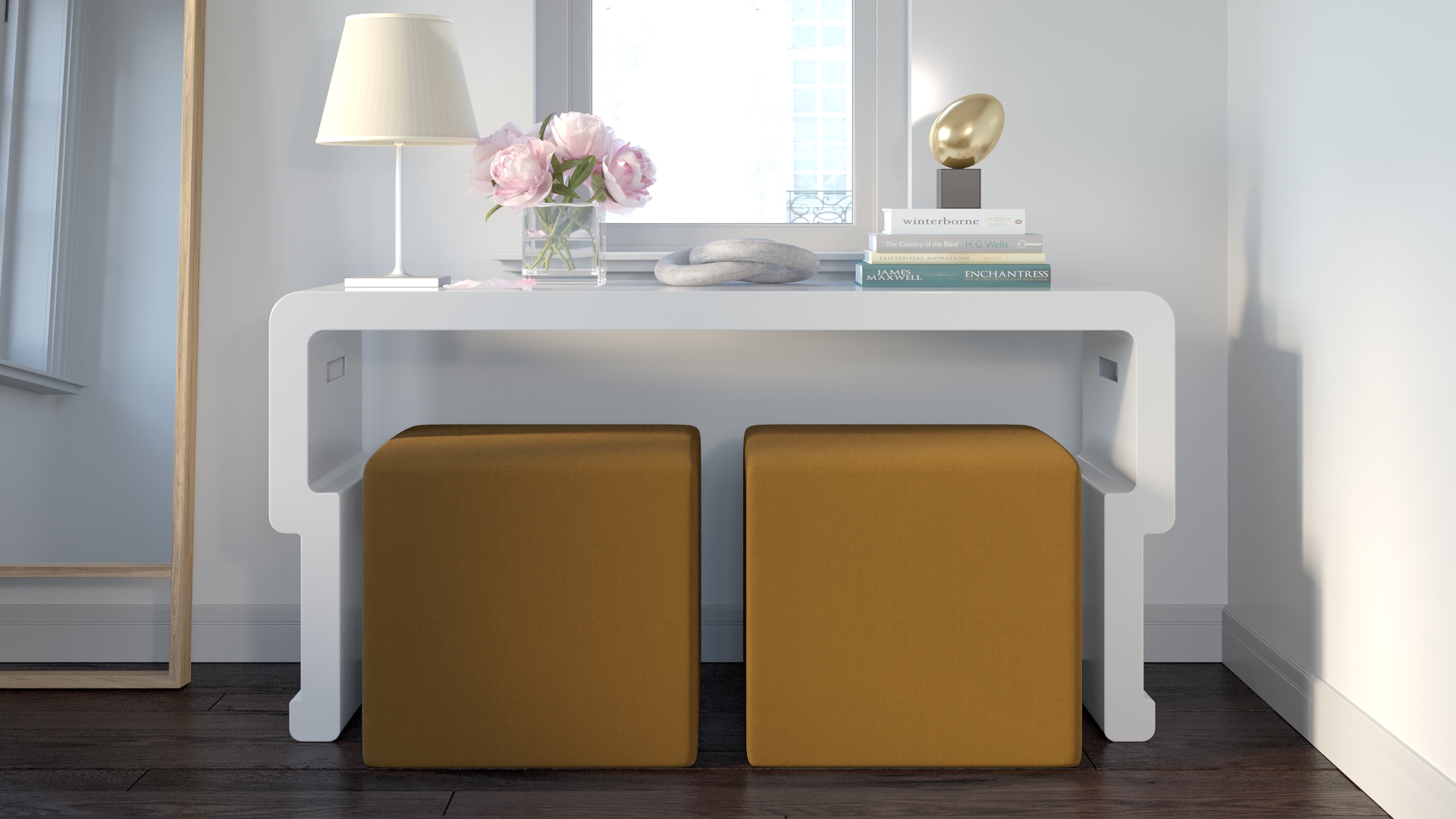 Cube Ottoman, French Yellow Everyday Linen - Image 2