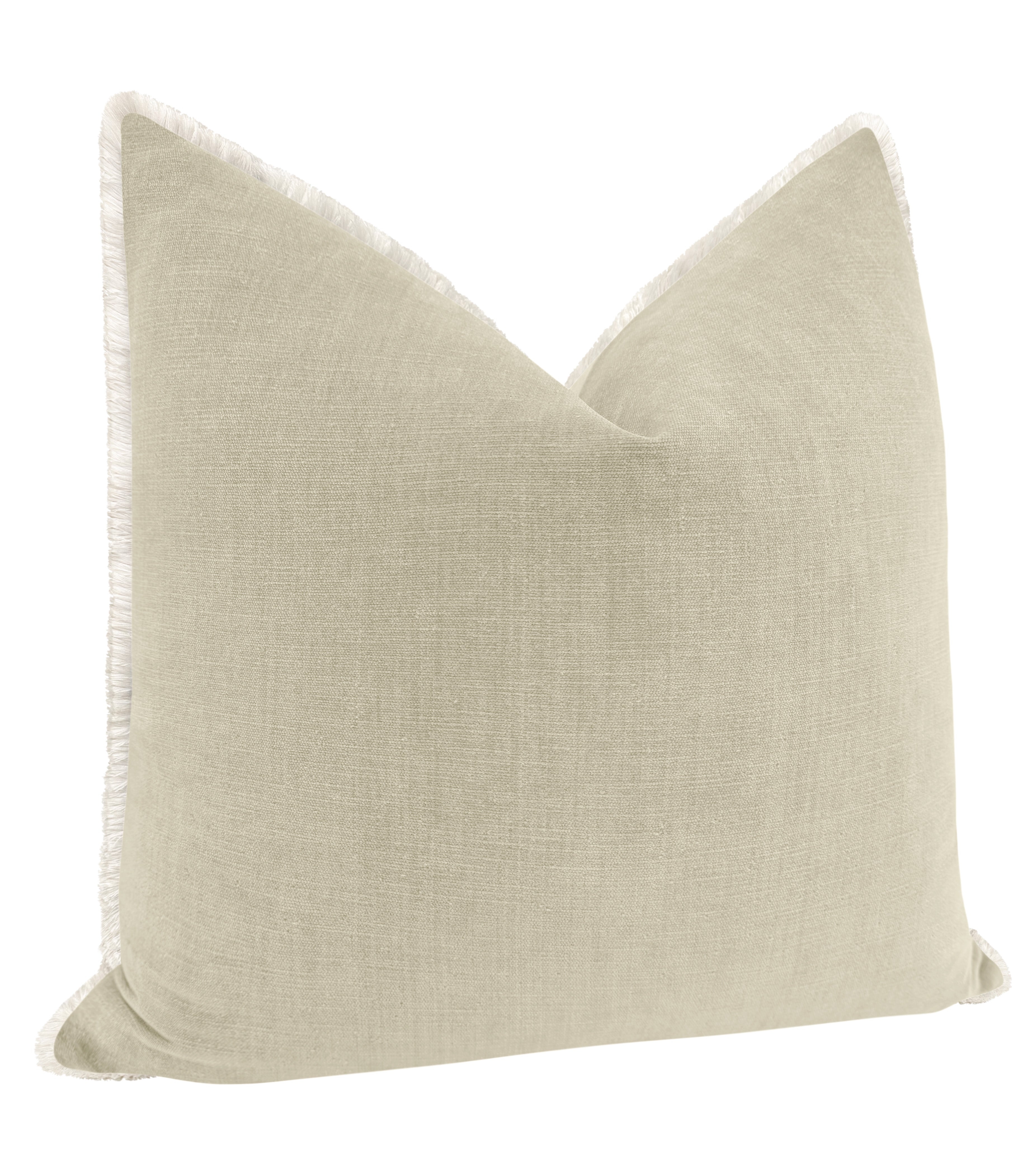 SIGNATURE CHENILLE // MARBLE | LDC - LITTLE LUMBAR 12" X 18" / Bone Demi Fringe - Image 1