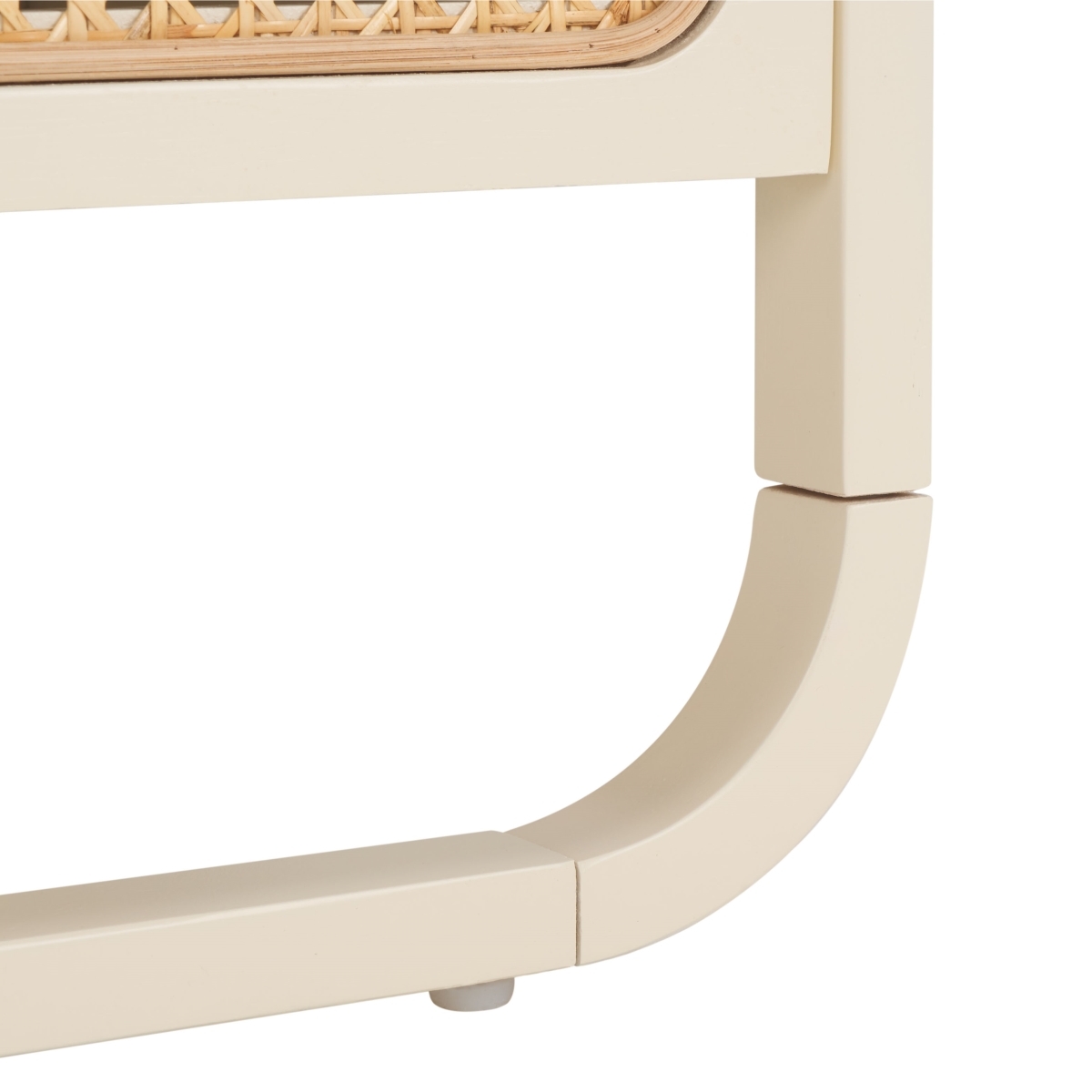 Yates 1 Drawer Nightstand - White / Natural - Safavieh - Image 3