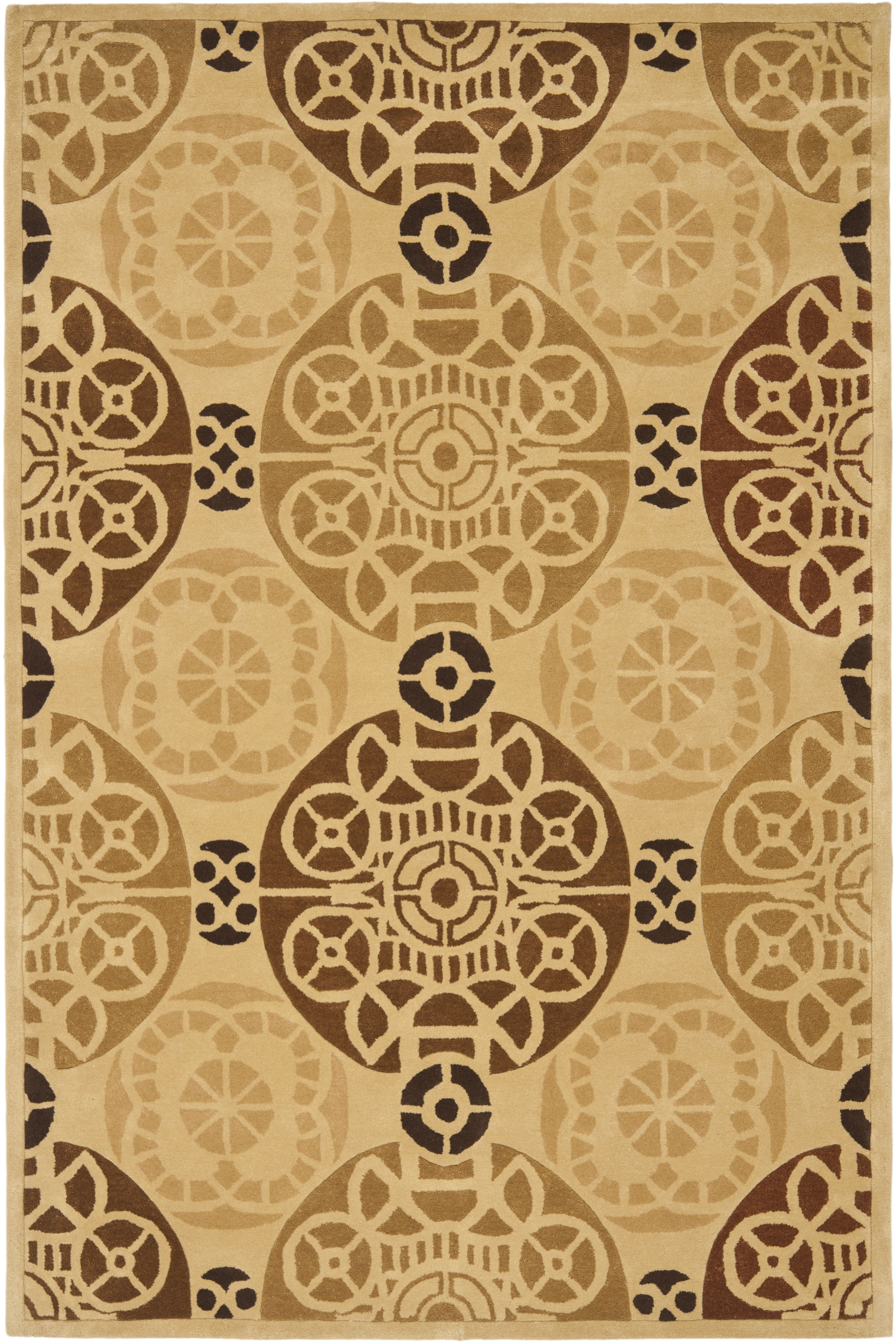Arlo Home Hand Tufted Area Rug, CPR353B, Gold/Multi,  6' X 9' - Image 0