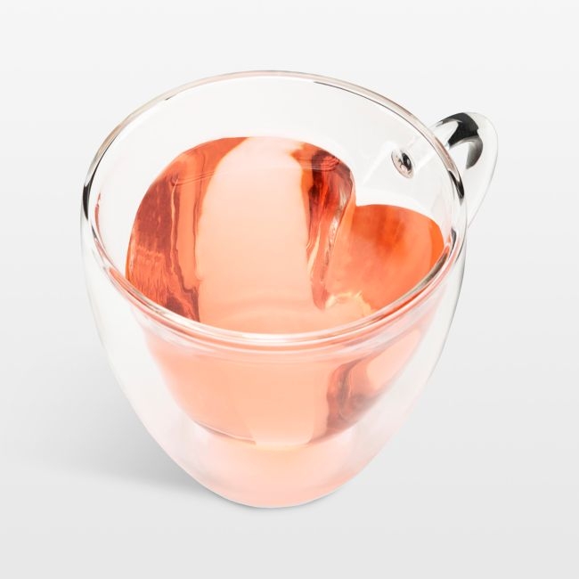 Heart 8-oz. Double Wall Glass Tea Mug - Image 0