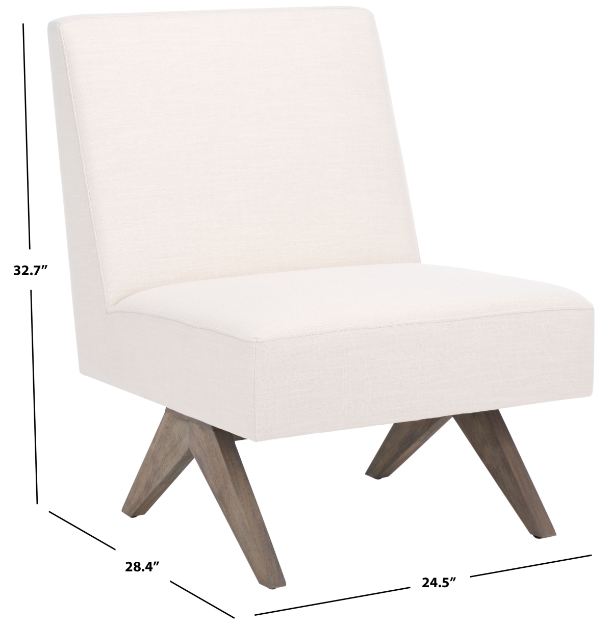 Oliviadella Accent Chair - Bone / White Washed - Safavieh - Image 9
