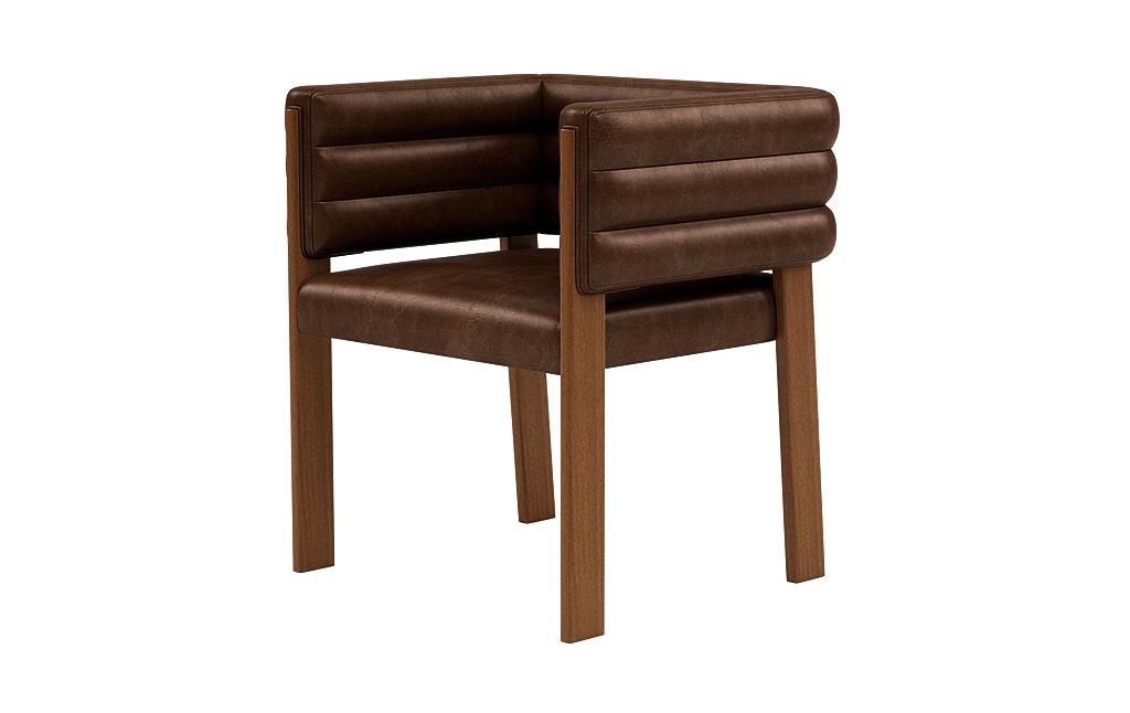 Nora Leather Upholstered Wood Framed Chair - Image 2