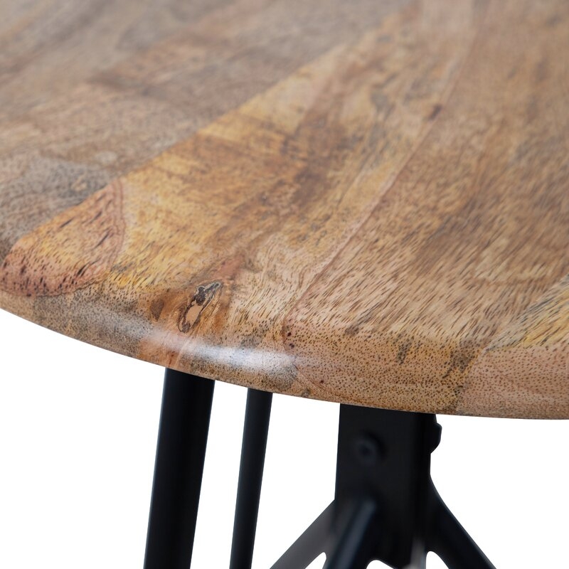 Eklund Round Wood Side Table, Natural - Image 2