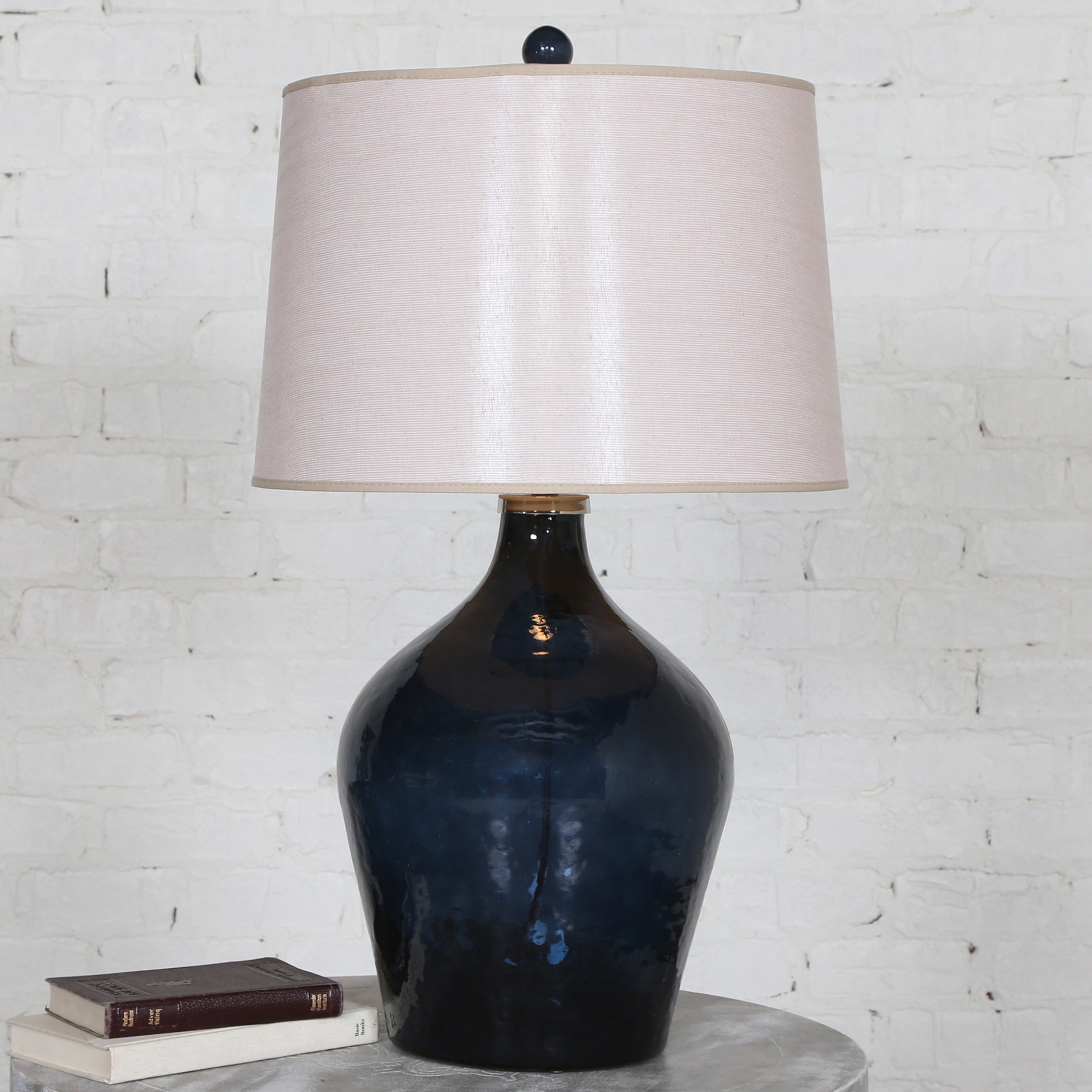 Lamone Blue Glass Lamp - Image 0