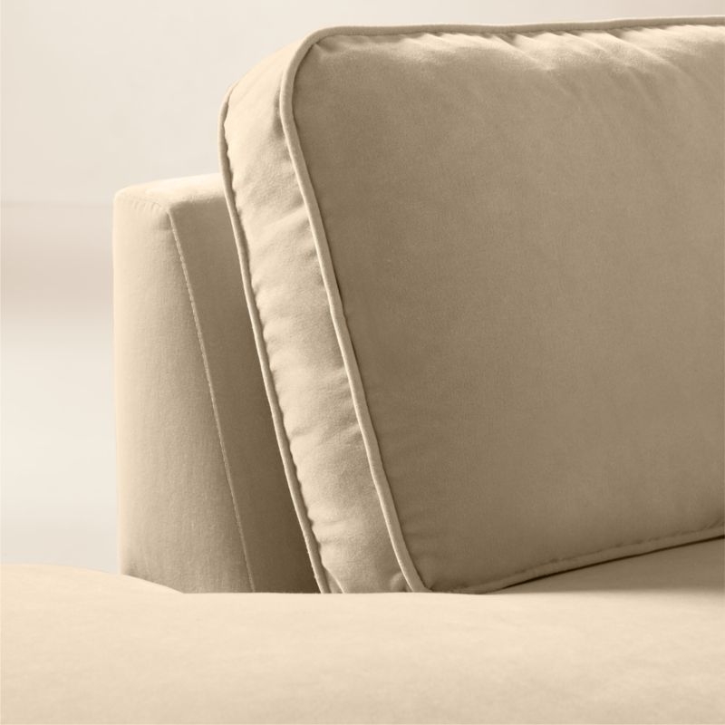 Winona Taupe Performance Velvet Left-Arm Bumper - Image 5