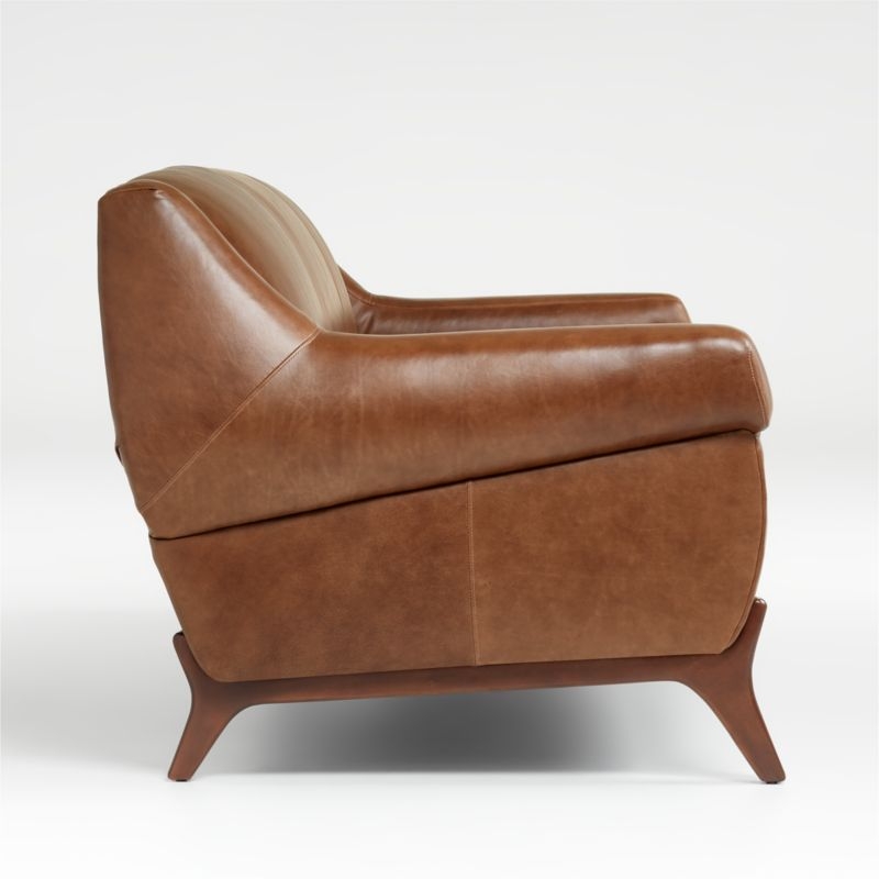 Jesper 84" Mid-Century Leather Sofa - Image 3