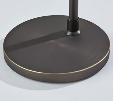 Edward Wooden Shelf Floor Lamp with USB Port, Bronze - Image 3