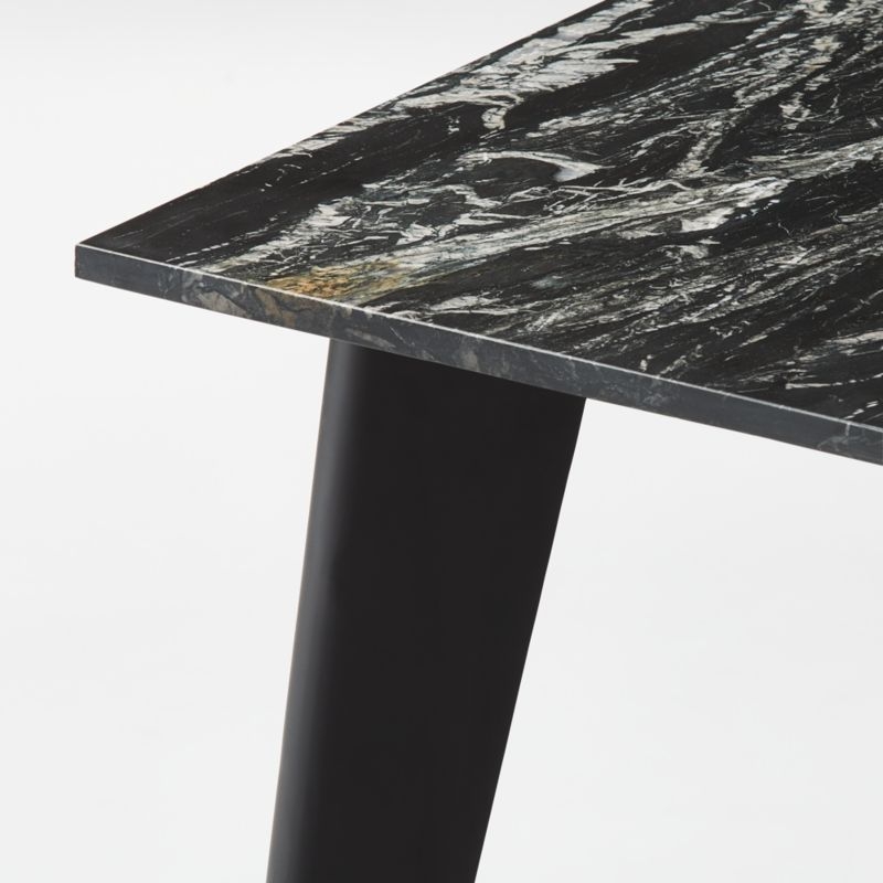 Harper Black Dining Table with Black Marble Top - Image 4