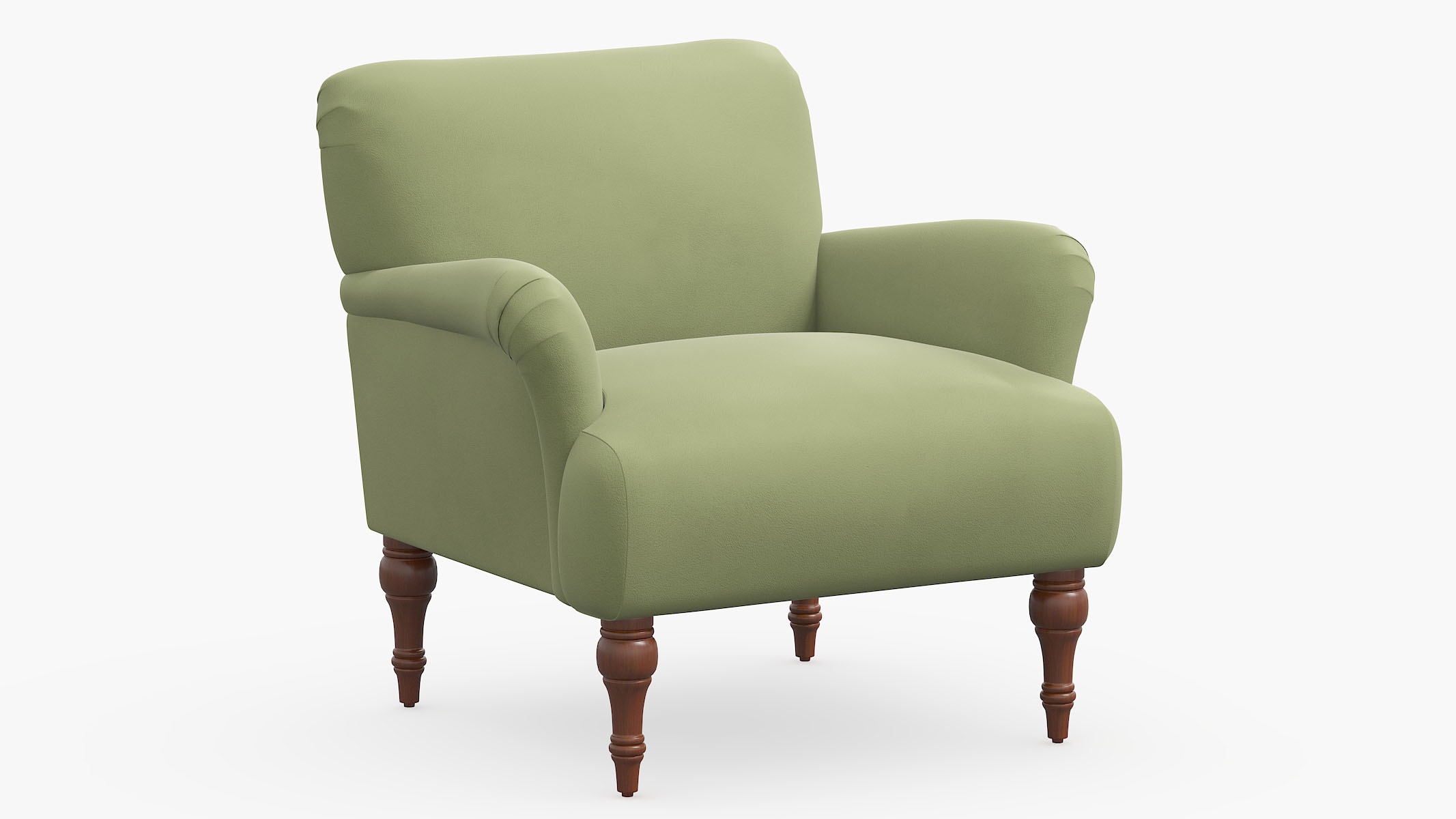Traditional Accent Chair, Vert Classic Velvet, Espresso - Image 0