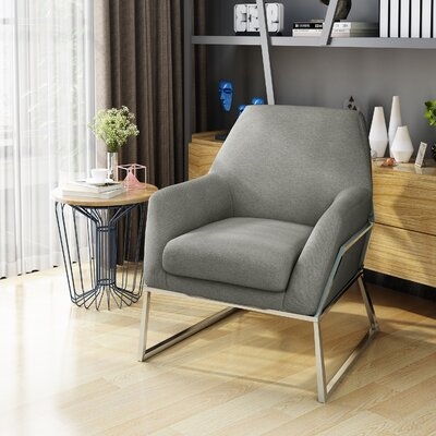 Sankey 30.75" Wide Tufted Polyester Armchair - Image 0