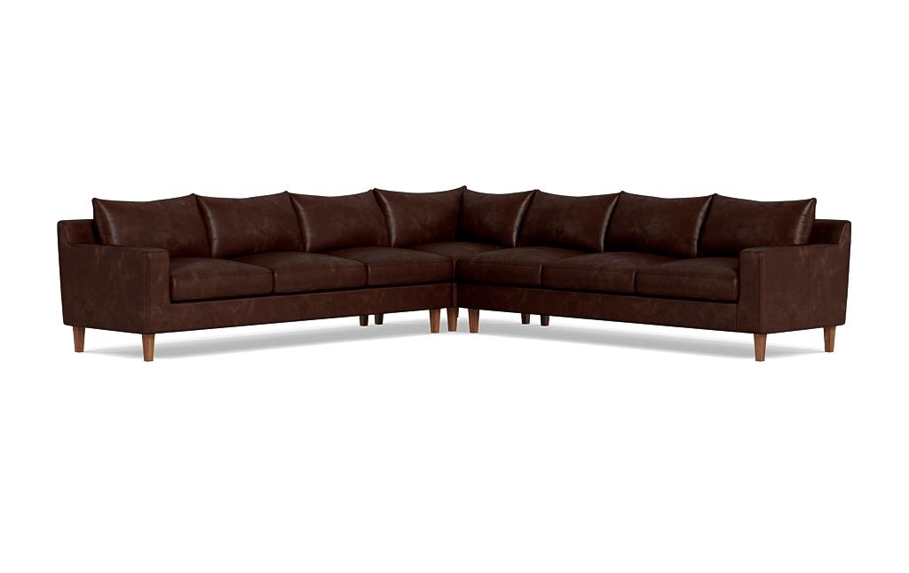 Sloan 6-Seat Leather Corner Sectional Sofa - Image 1