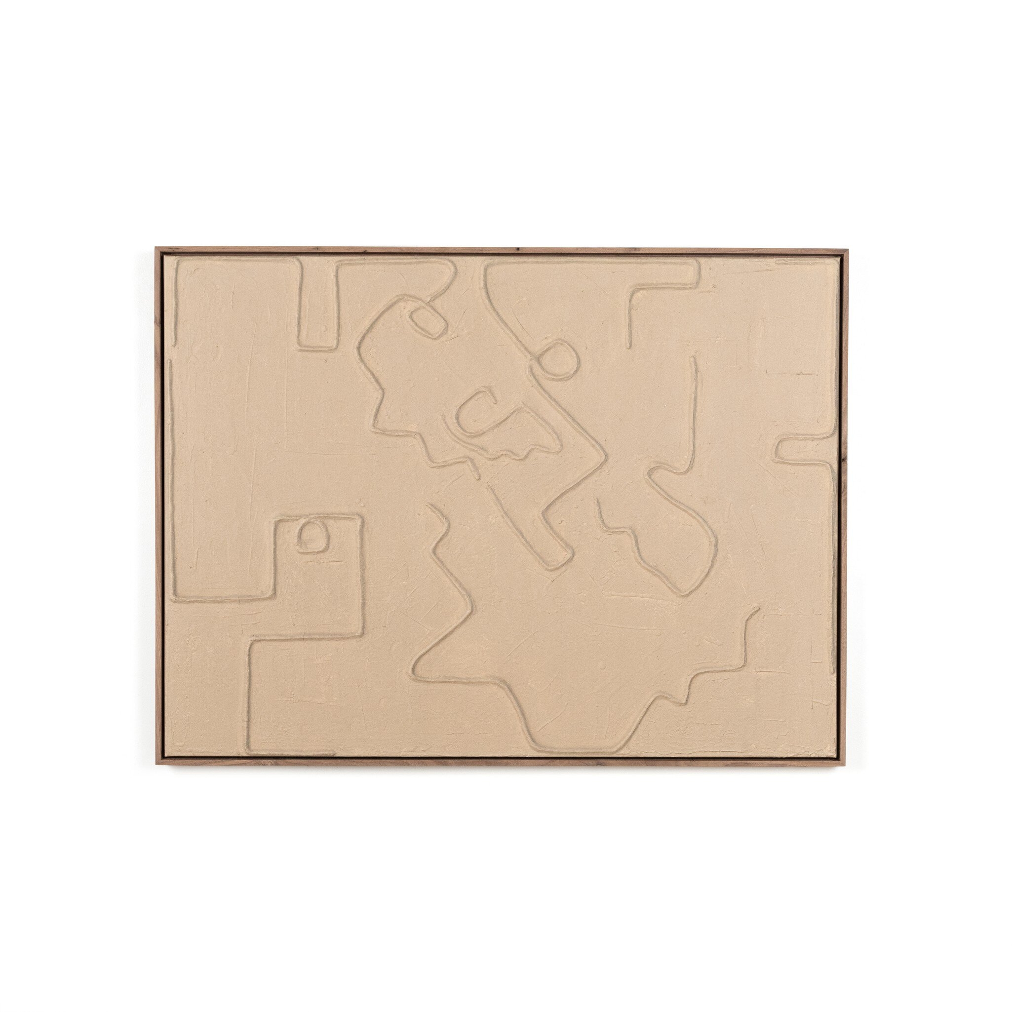 Squiggle I by Blackbird Art Co - Rustic Walnut Floater - Image 0