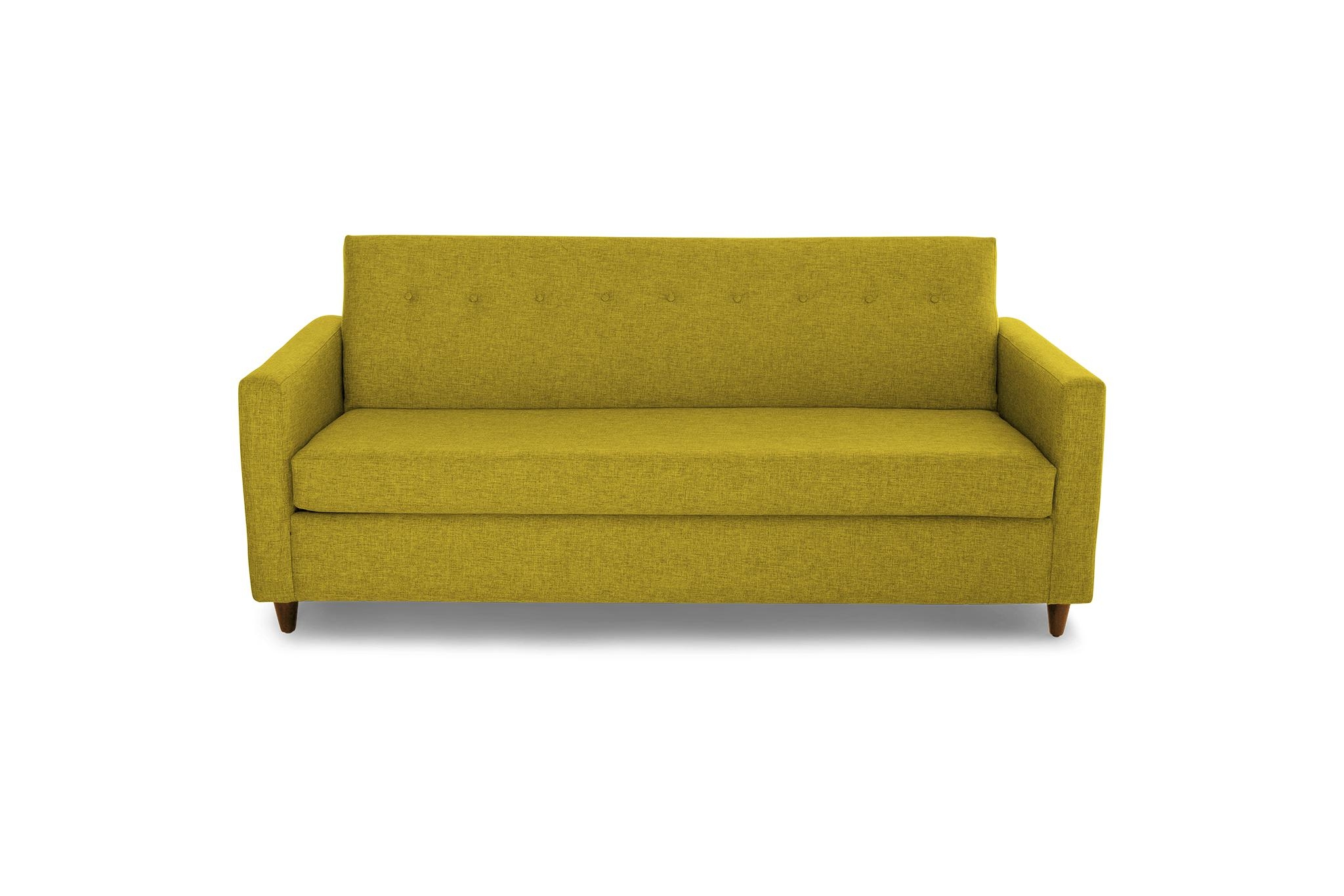 Yellow Korver Mid Century Modern Sleeper Sofa - Bloke Goldenrod - Mocha - Image 0
