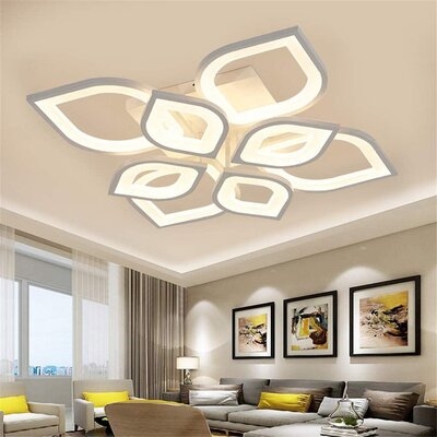 8 Head Modern Creative Lotus LED Ceiling Lamp - Image 0