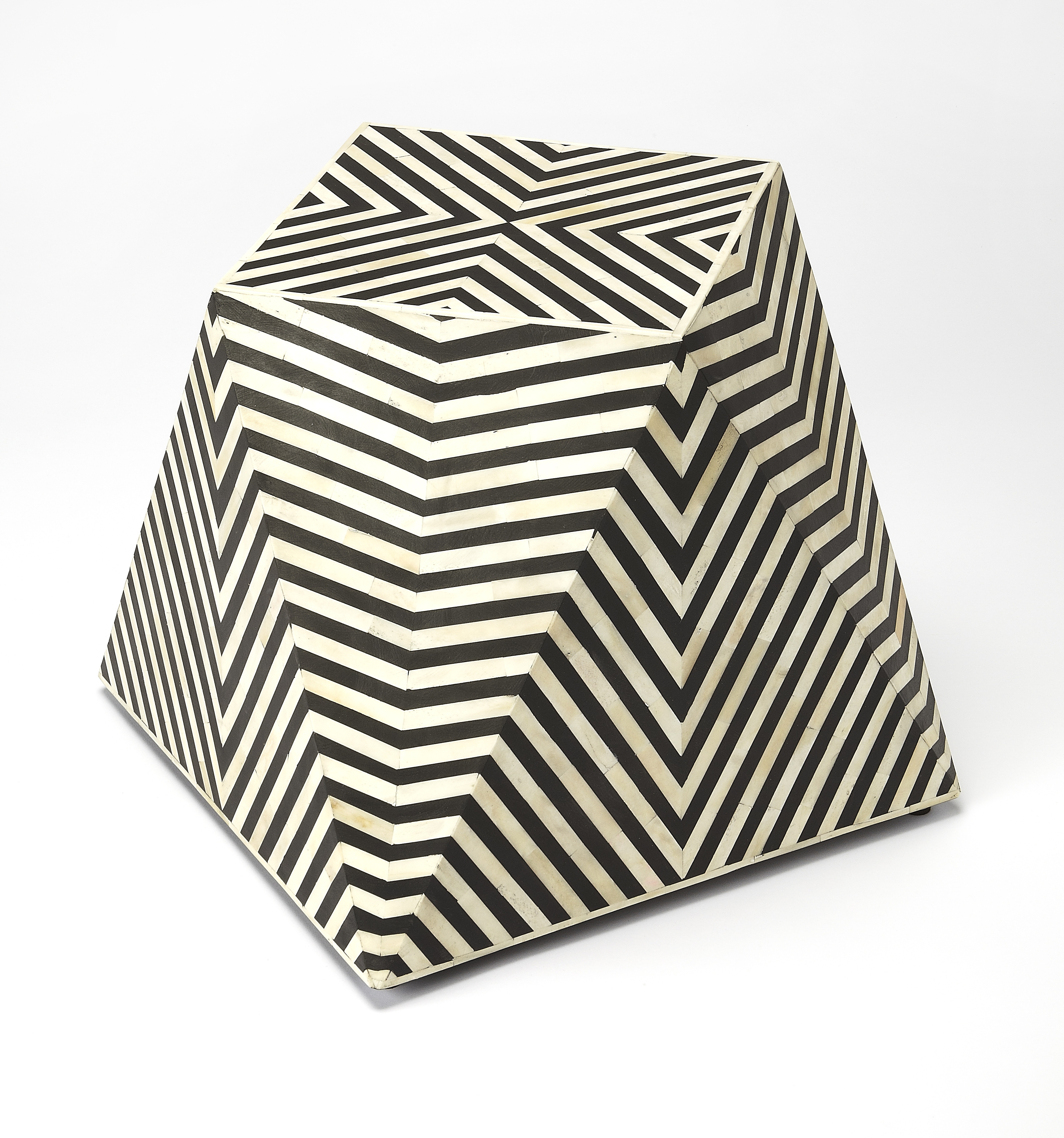 Zanzibar Black Bone Inlay Side Table - Image 0