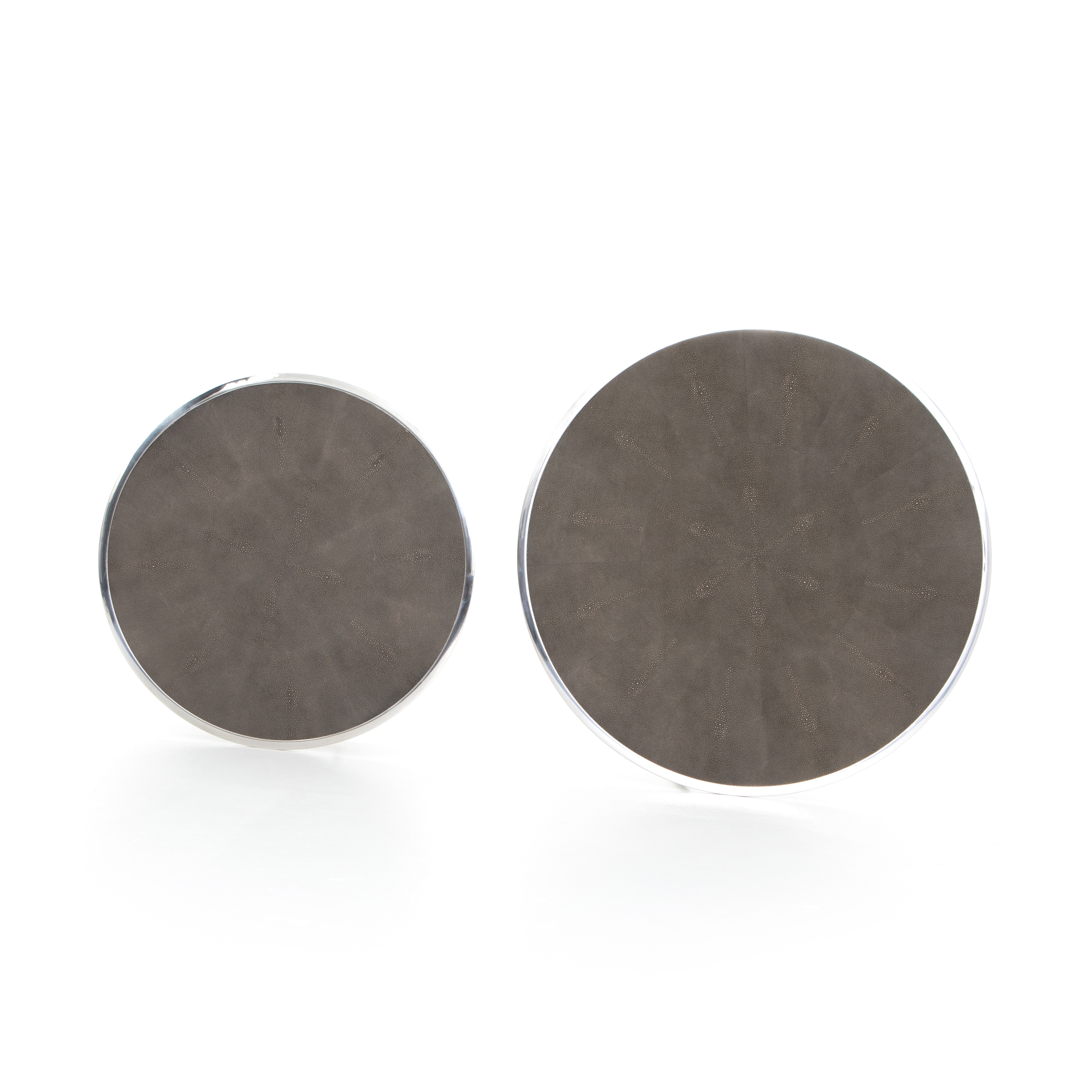 Shagreen Nesting Coffee Table - Brown Shagreen - Image 9