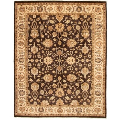 One-of-a-Kind Allahna Hand-Knotted 2010s Chobi Brown/Beige 8' x 10' Wool Area Rug - Image 0