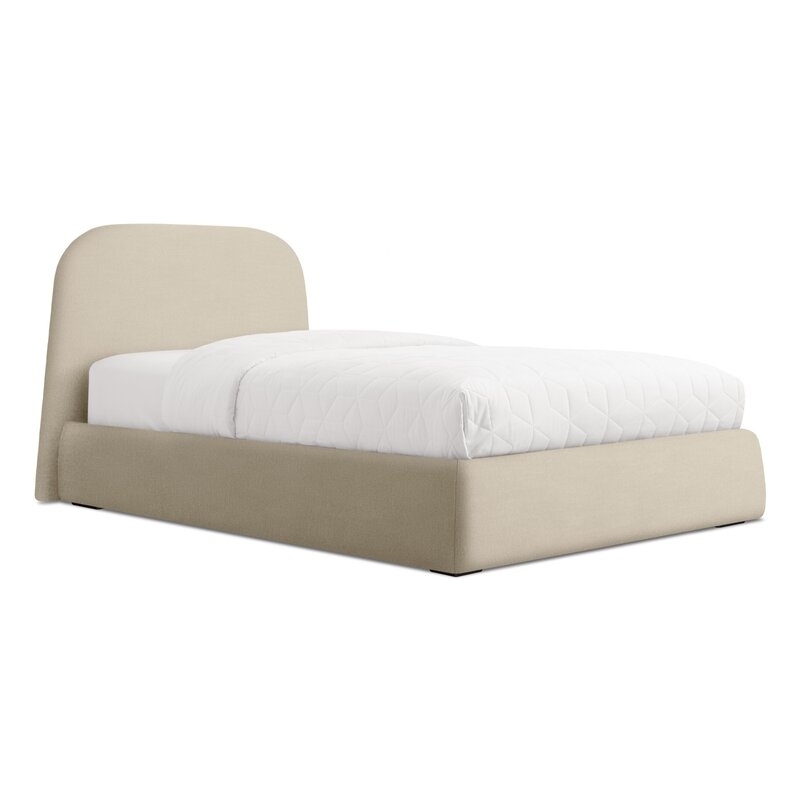 Blu Dot Lid Twin Upholstered Platform Bed Color: Sand - Image 0