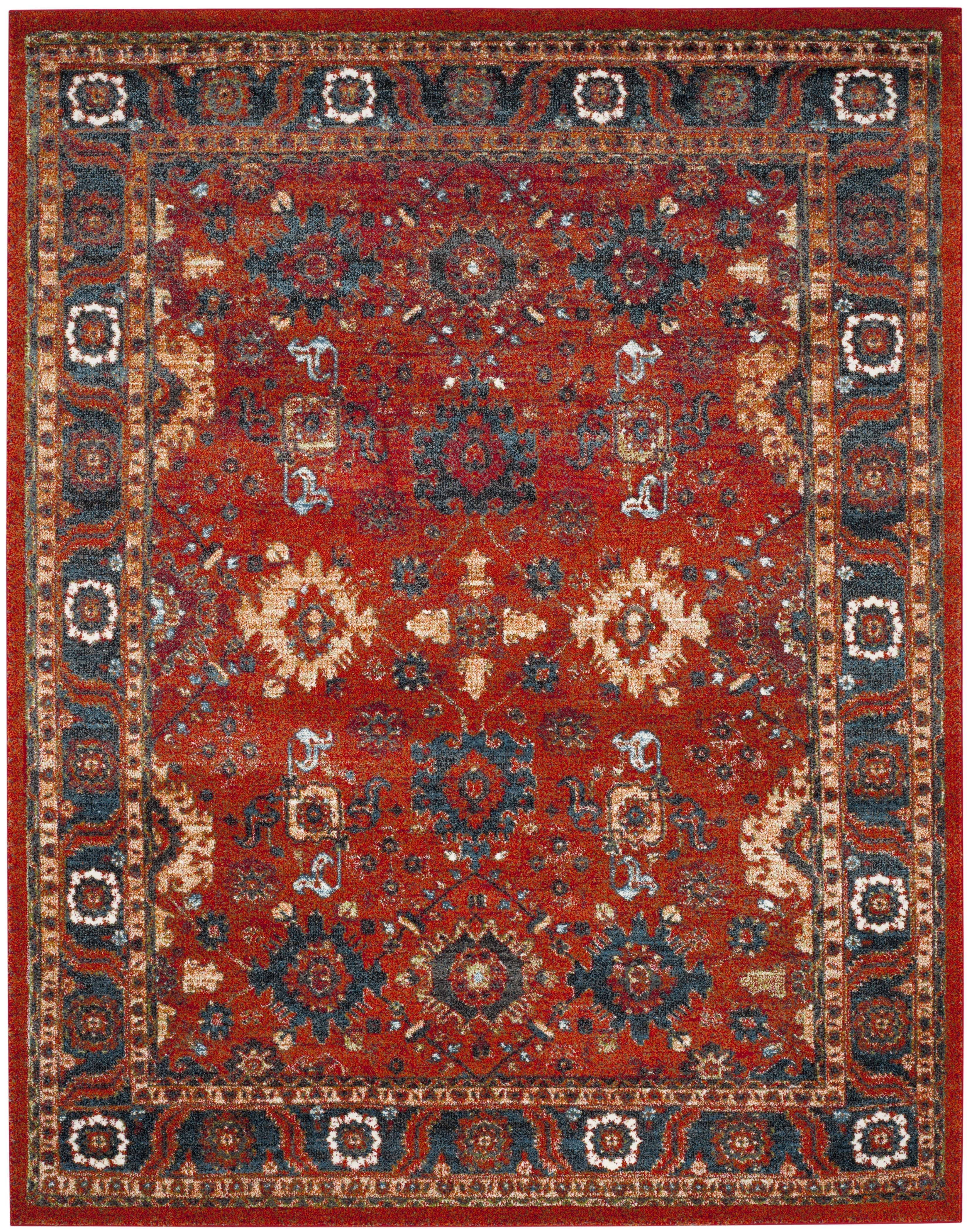 Arlo Home Woven Area Rug, VTH214C, Orange/Blue,  10' 6" X 14' - Image 0